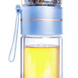 Skleněná láhev na čaj TORO 165ml+90ml borosilikátové dvojité sklo