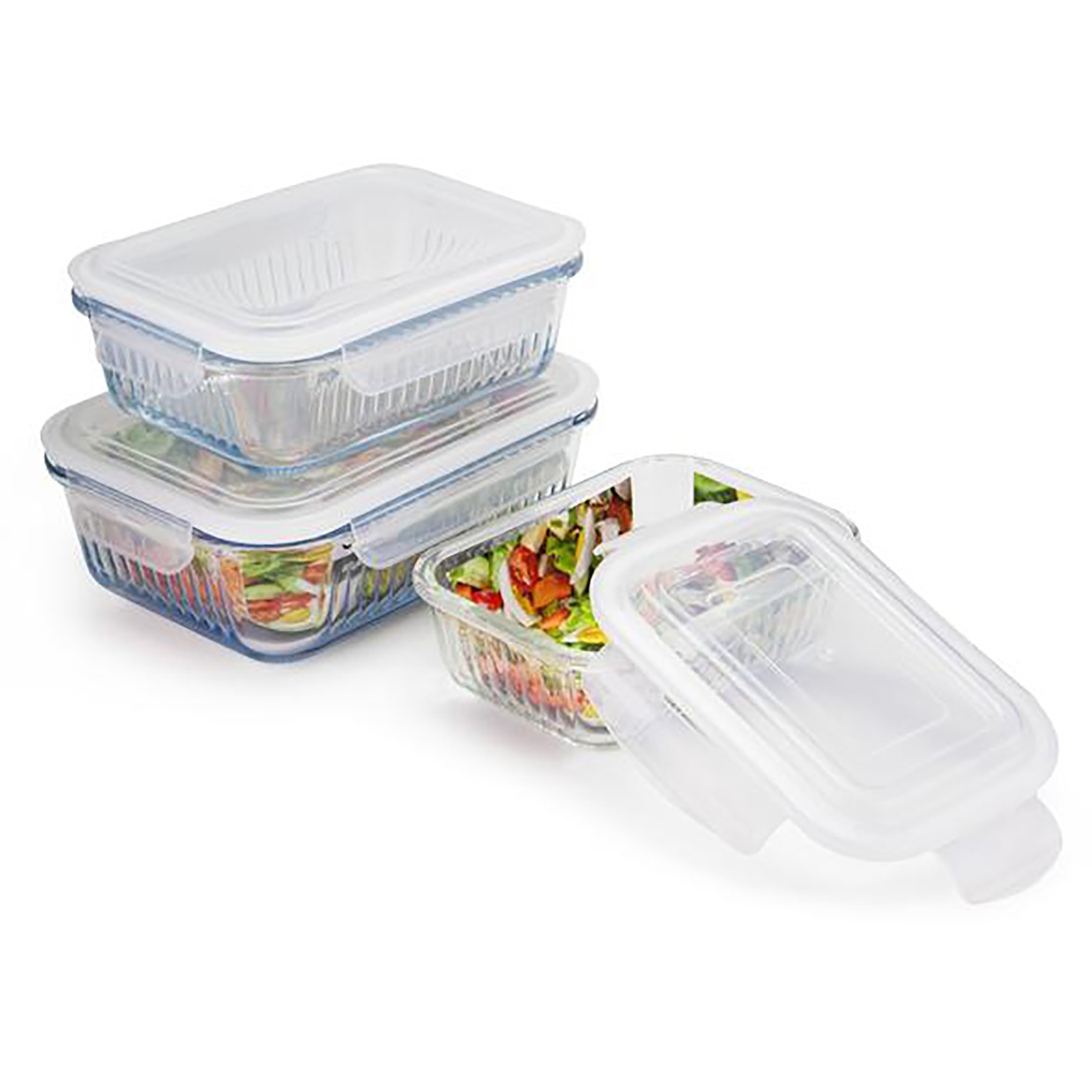 Skleněná zapékací miska s víkem KITCHISIMO 640ml borosilikát - Obrázek 2