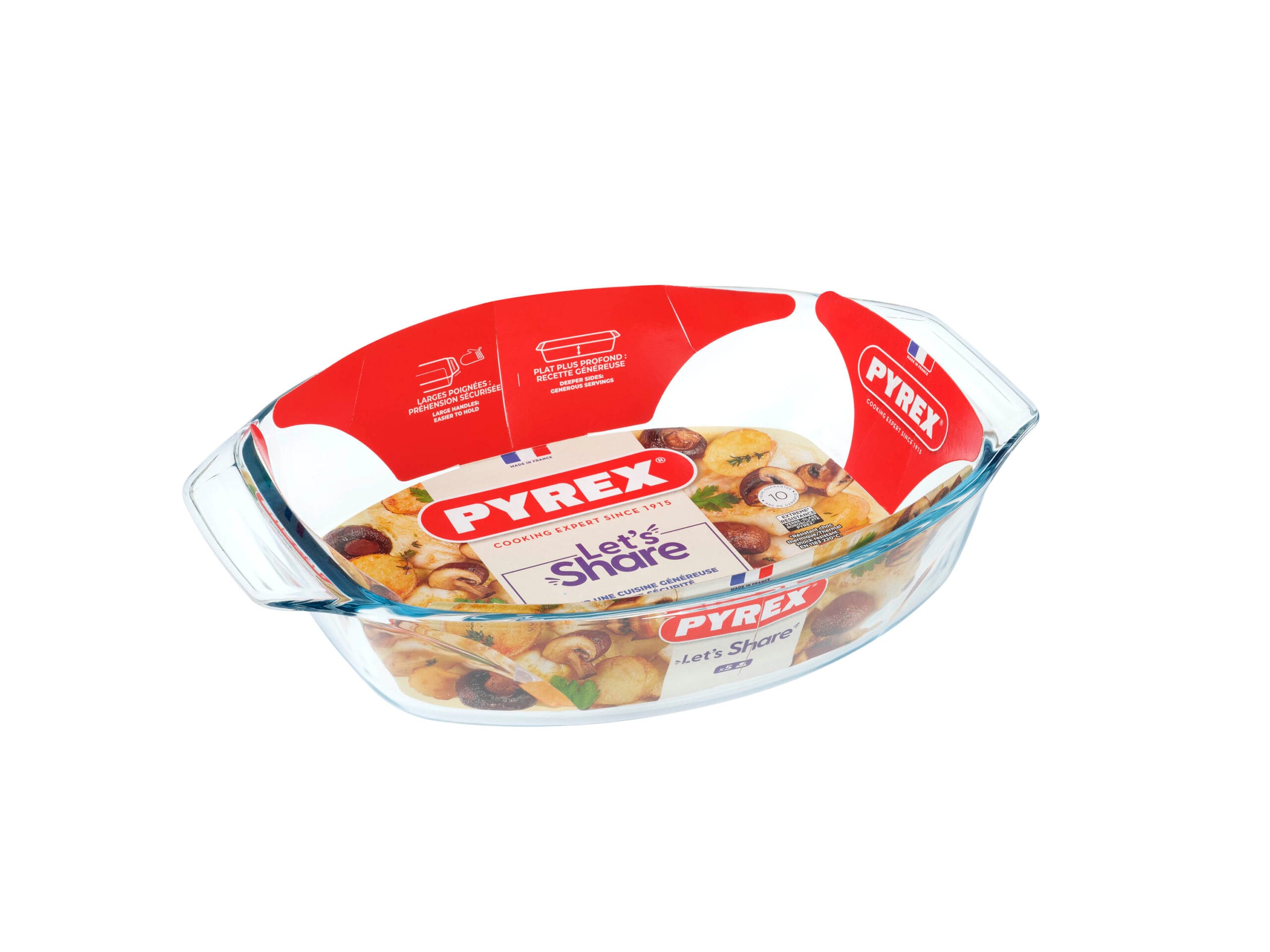 Skleněný pekáč s uchy PYREX 35x24cm/3l.