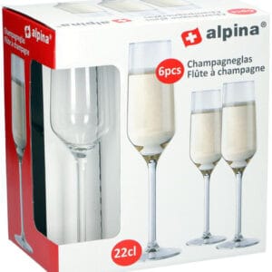 Sklenice na šampaňské ALPINA 220ml 6ks