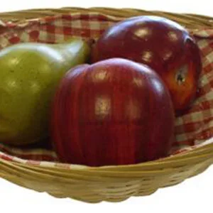 TORO Košíček proutěný oválný s látkou