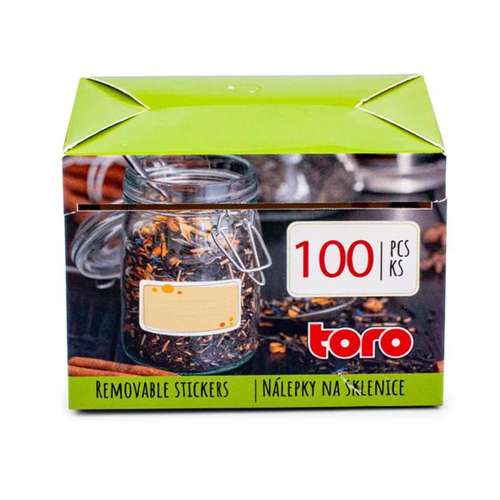 Univerzální nálepky na sklenice TORO 100ks MIX tvarů - Obrázek 2