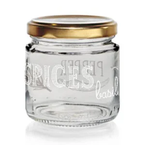 Zavařovací sklenice s víčkem CERVE 100ml Easy white