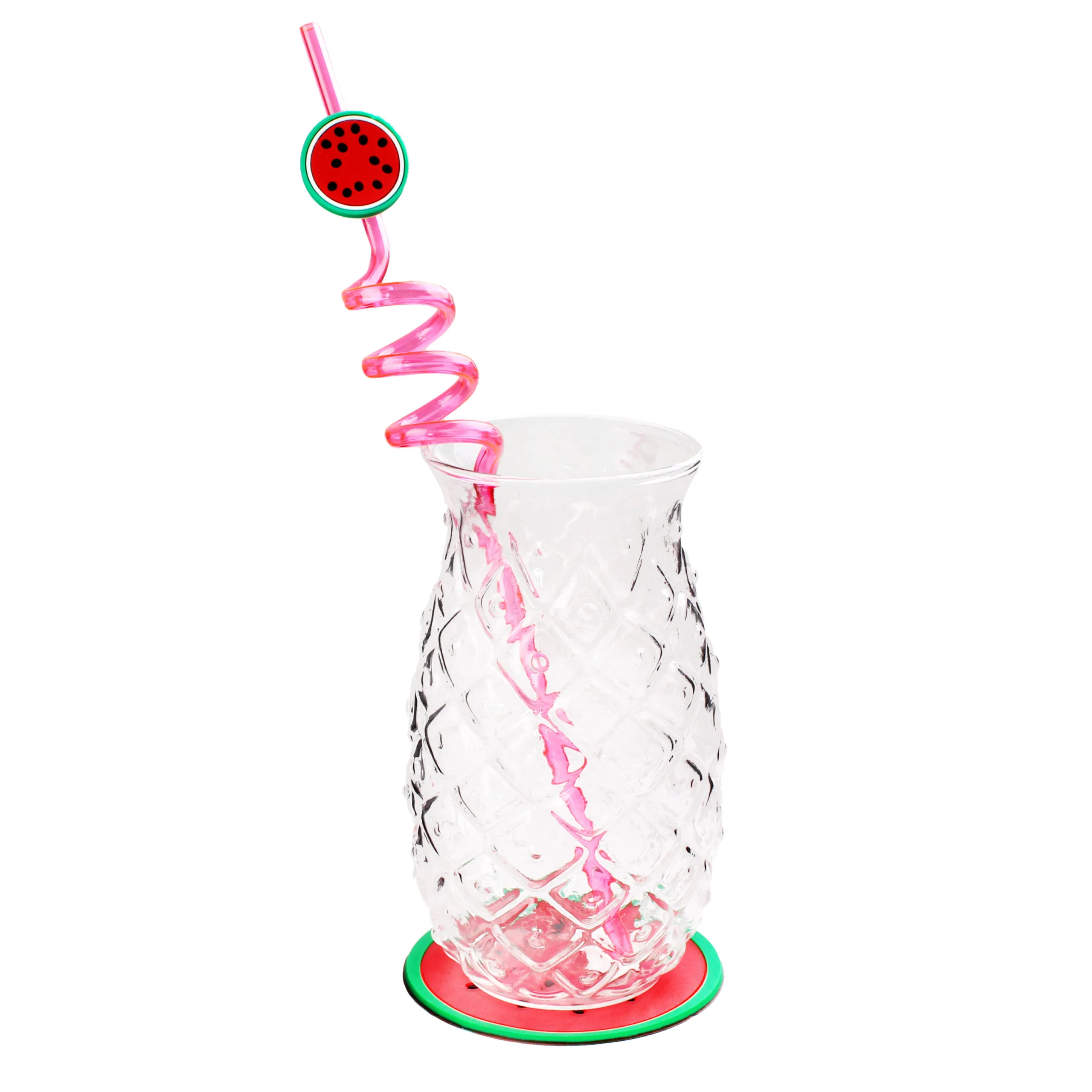 Plastová brčka pro opakované použití TORO 4ks meloun - Obrázek 2