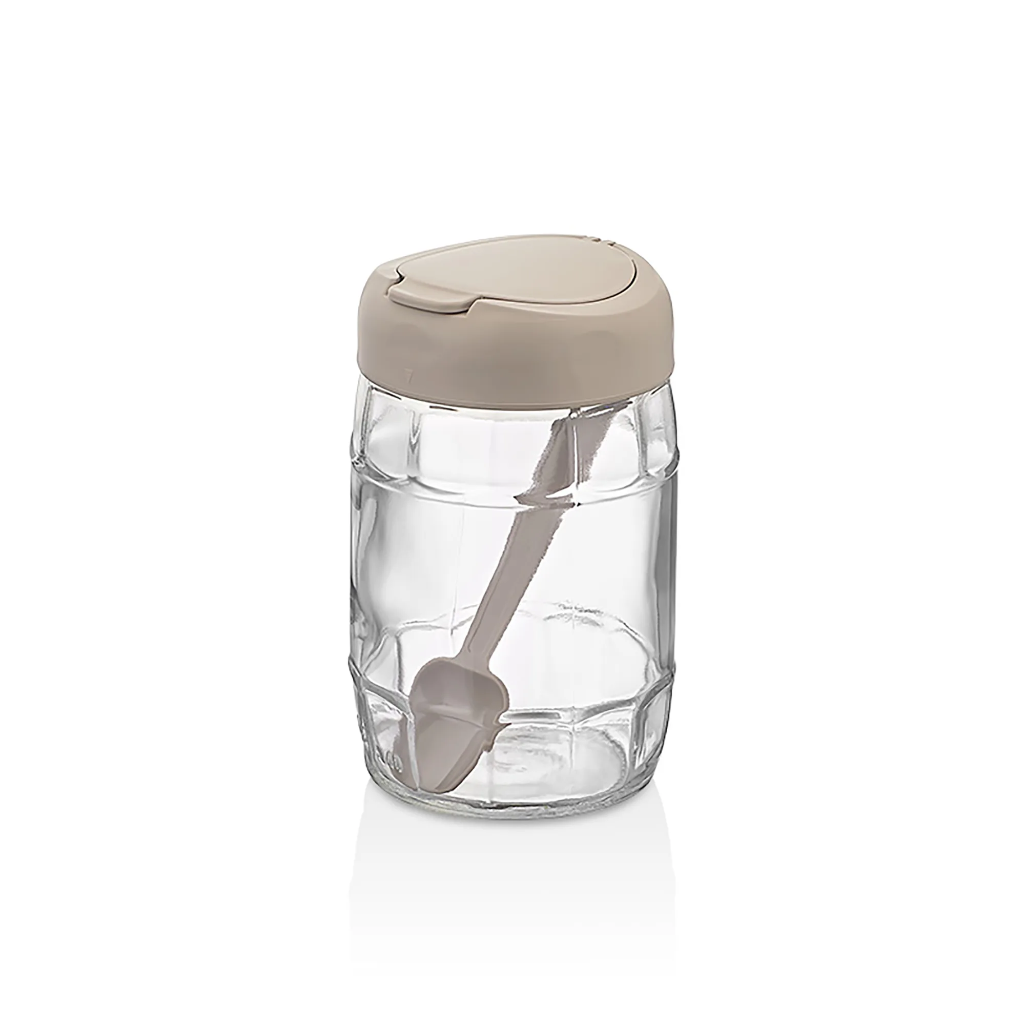 QLUX Skleněná kořenka s víčkem a lžičkou 380ml