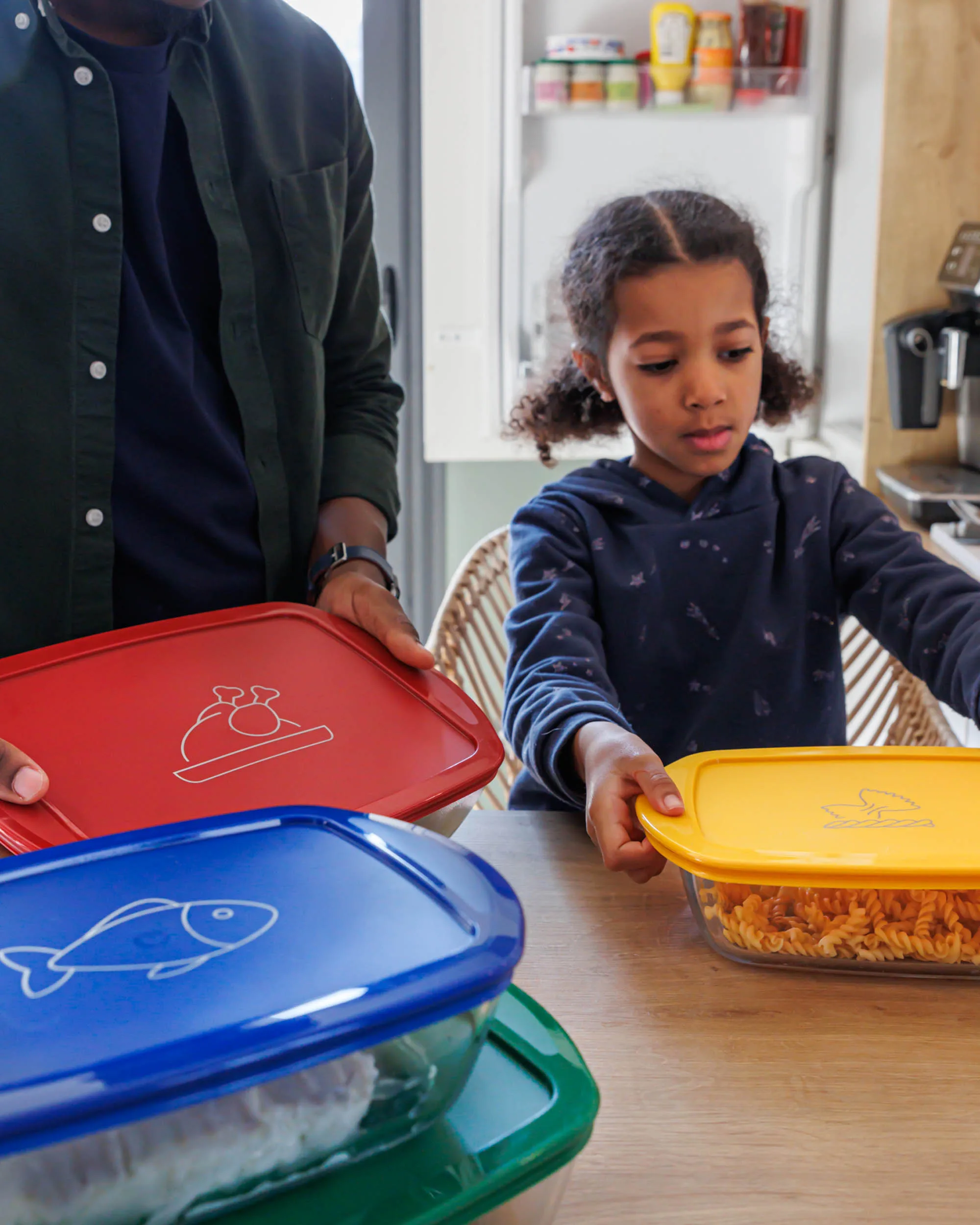 Sada skleněných dóz s víčkem PYREX 1200ml a 2500ml - Obrázek 2