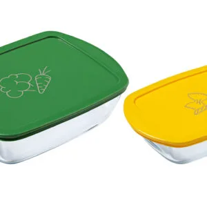 Sada skleněných dóz s víčkem PYREX 1200ml a 2500ml