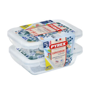 Sada skleněných dóz s víčkem PYREX 2x800ml