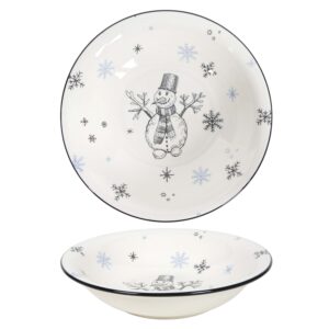HIT Keramický hluboký talíř 21cm sněhulák