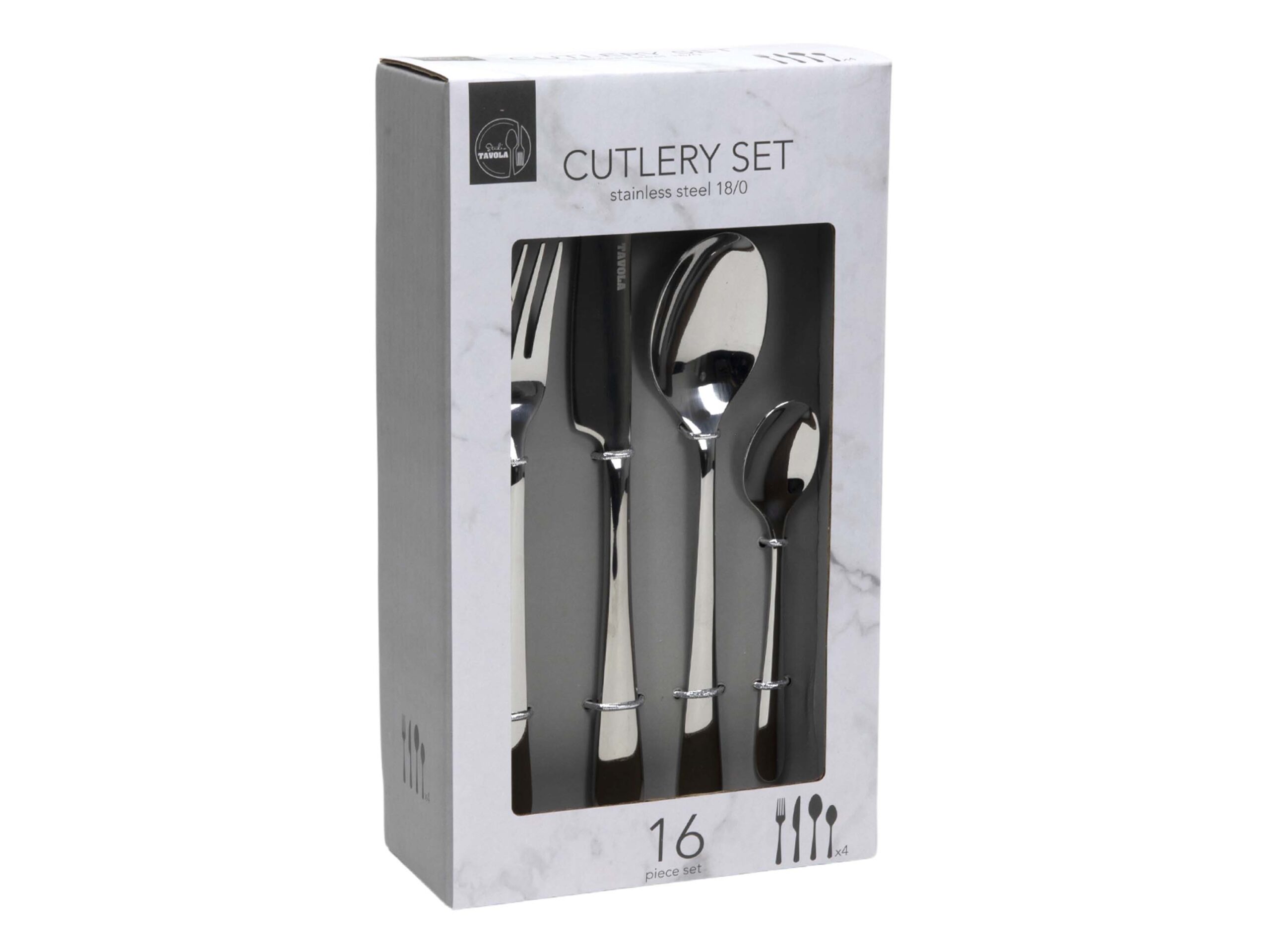 HIT Sada příborů TAVOLA 16ks stříbrná