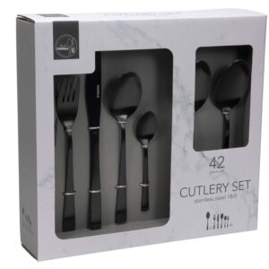 HIT Sada příborů TAVOLA 42ks černá