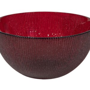 HIT Skleněná miska 500ml červená s glitry