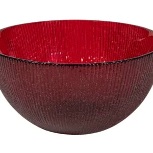 HIT Skleněná miska 500ml červená s glitry