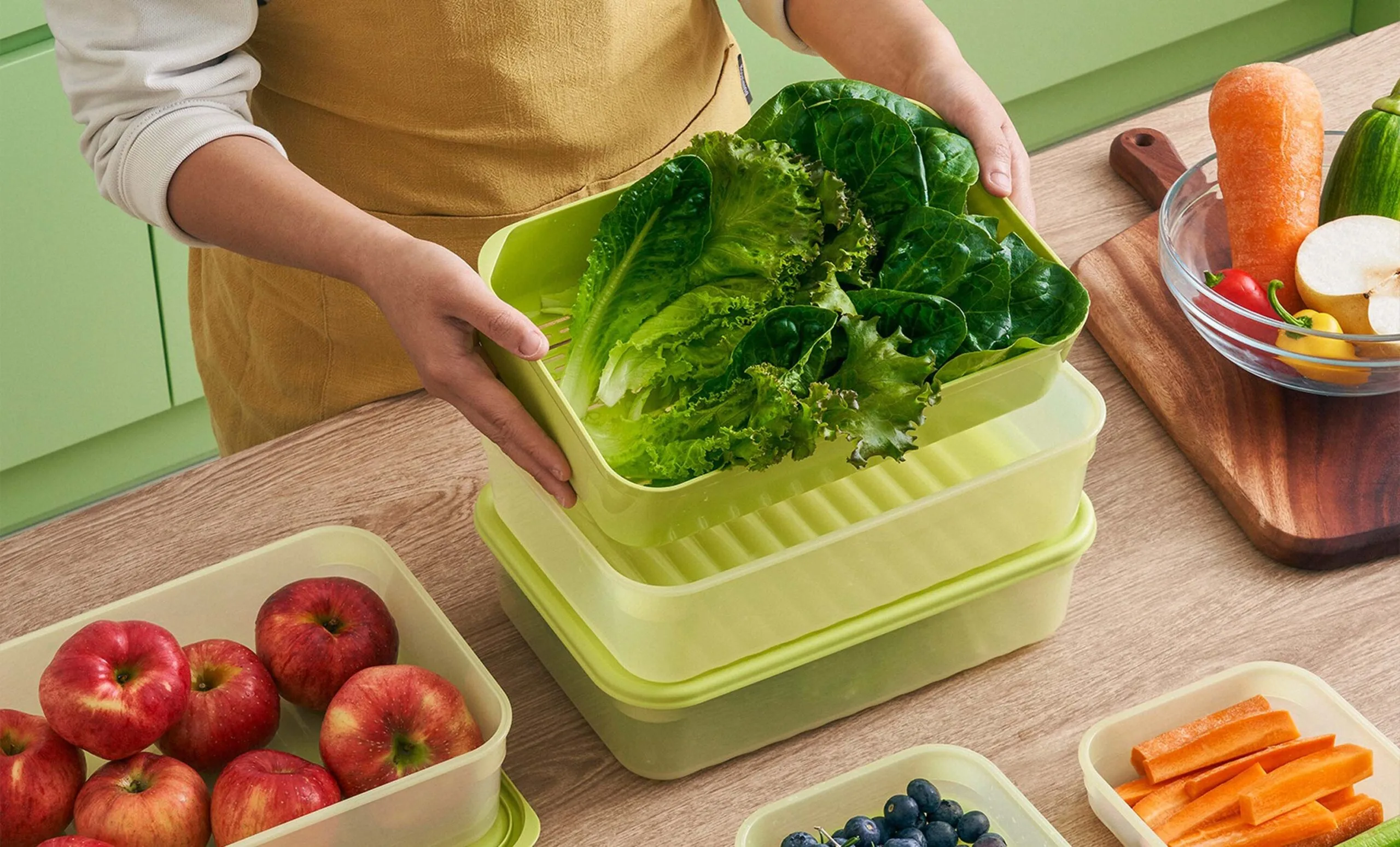 LOCKNLOCK Dóza na potraviny LOCK 640ml Fresh Block 2ks - Obrázek 2