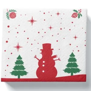 PROCOS Papírové vánoční ubrousky 33x33cm 3vrstvé 20ks