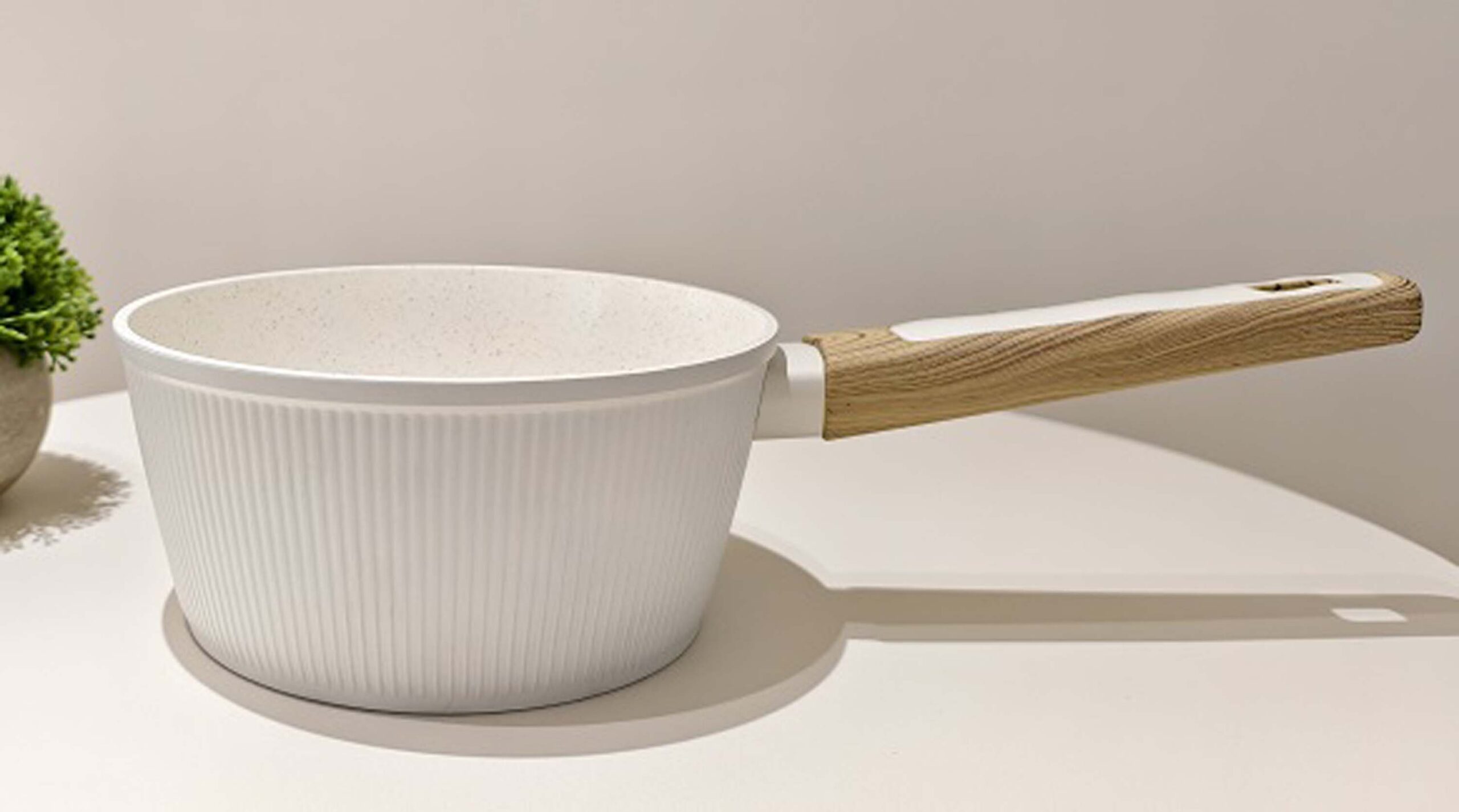 Rendlík KITCHISIMO BIANCO 18cm nepřilnavý povrch - Obrázek 2