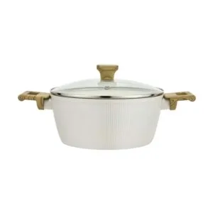 Kastrol s poklicí KITCHISIMO Bianco 20cm nepřilnavý povrch