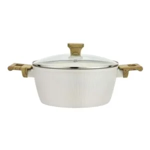 Kastrol s poklicí KITCHISIMO Bianco 24cm nepřilnavý povrch