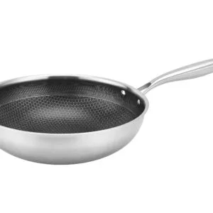 Nerezová pánev WOK KITCHISIMO Chef 28cm nepřilnavý povrch