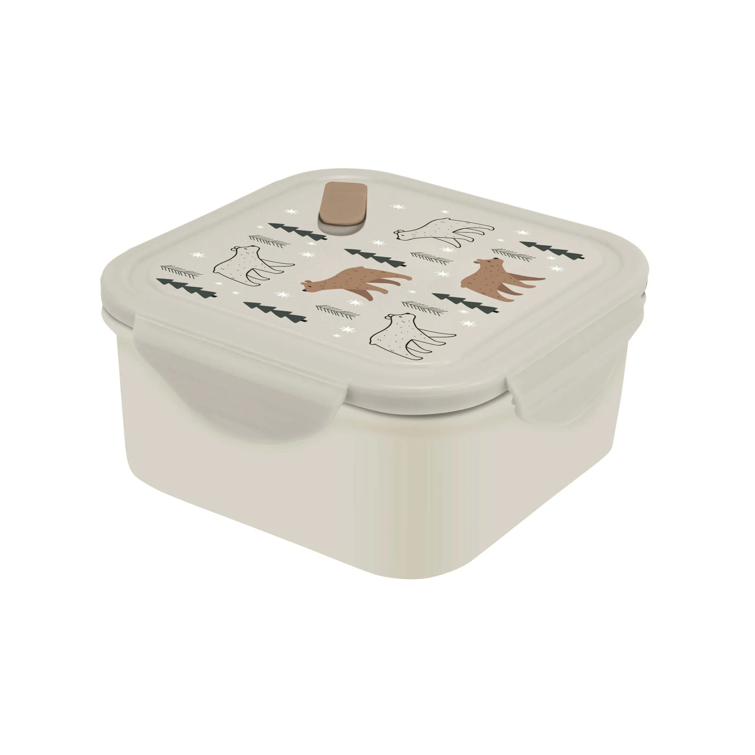 TORO Plastový svačinový box s ventilem KITCHISIMO 1200ml medvídek