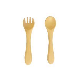 PŘÍBOR PRO DĚTI 2KS SILIKON KITCHISIMO ŽLUTÁ