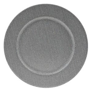 HIT Plastový talíř 33cm diamantově stříbrná