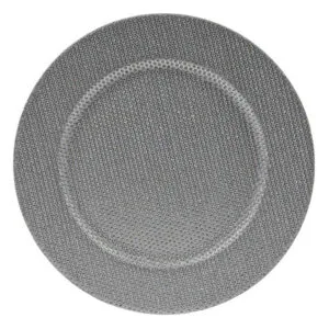 HIT Plastový talíř 33cm diamantově stříbrná