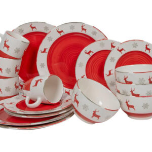 HIT Vánoční keramická jídelní sada 16ks sob