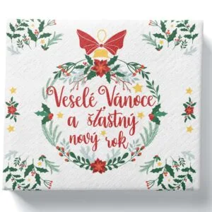 PROCOS Papírové ubrousky 33x33cm 3vrstvé Veselé Vánoce 20ks