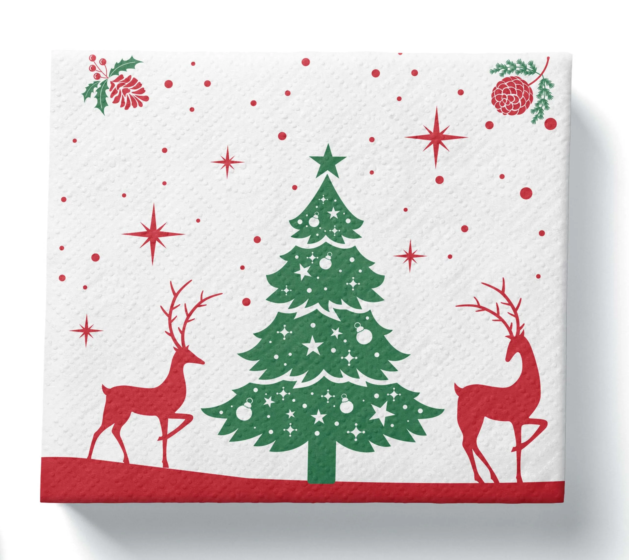 PROCOS Papírové vánoční ubrousky 33x33cm 3vrstvé 20ks - Obrázek 2