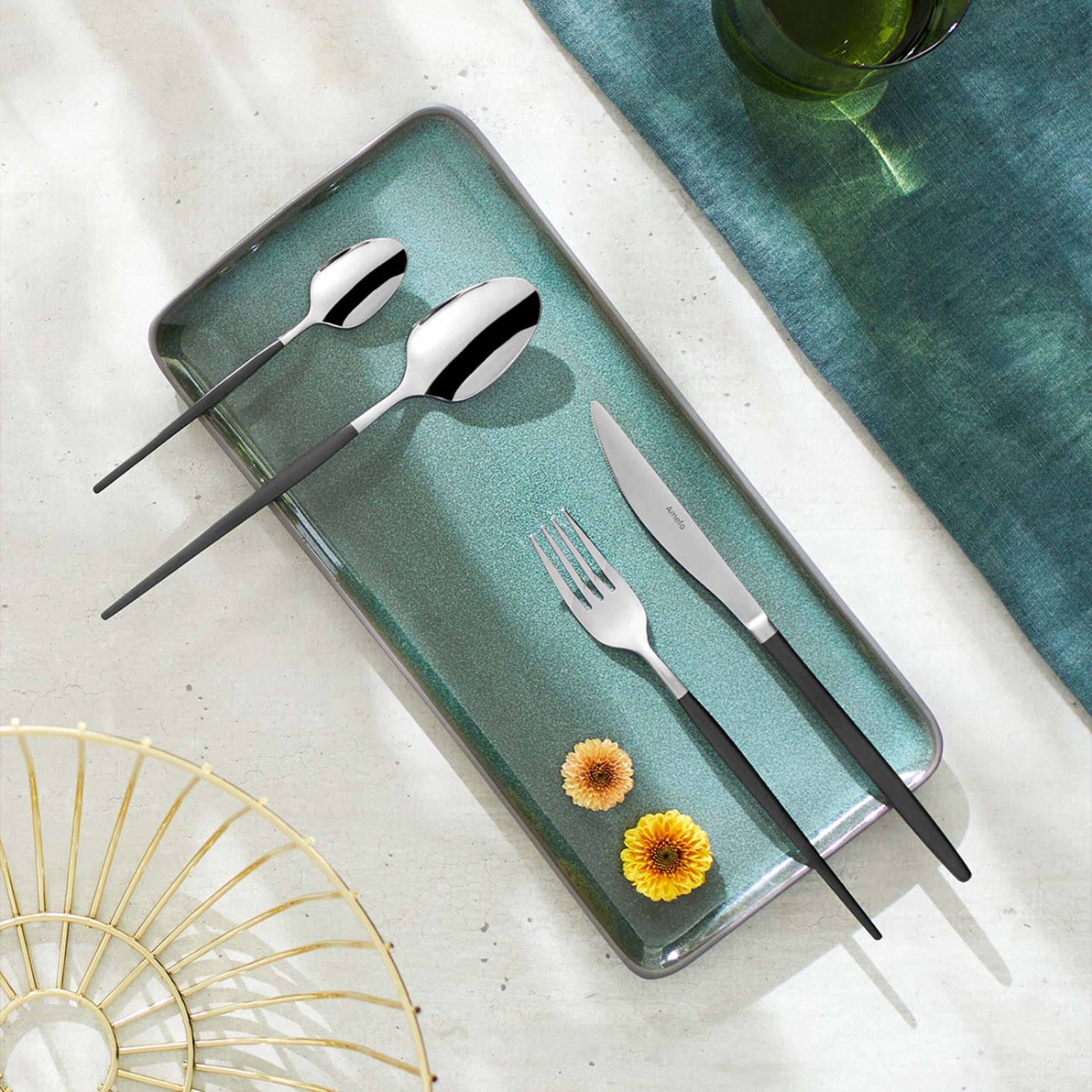 Sada příborů AMEFA 16ks Soprano černá - Obrázek 2