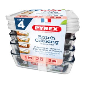 Sada skleněných dóz s víčkem PYREX 4x1500ml
