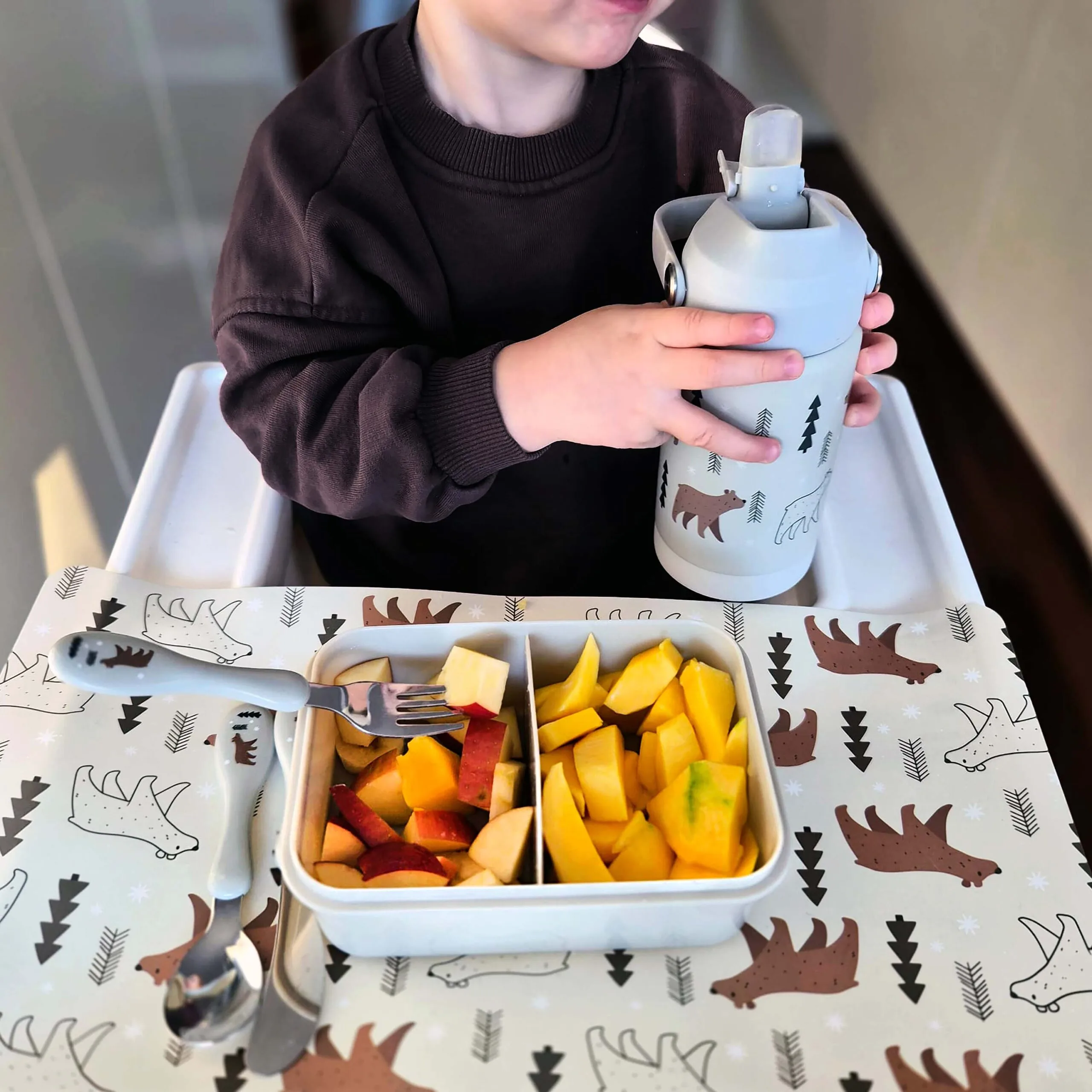 TORO Plastový svačinový box s ventilem KITCHISIMO 830ml medvídek - Obrázek 2