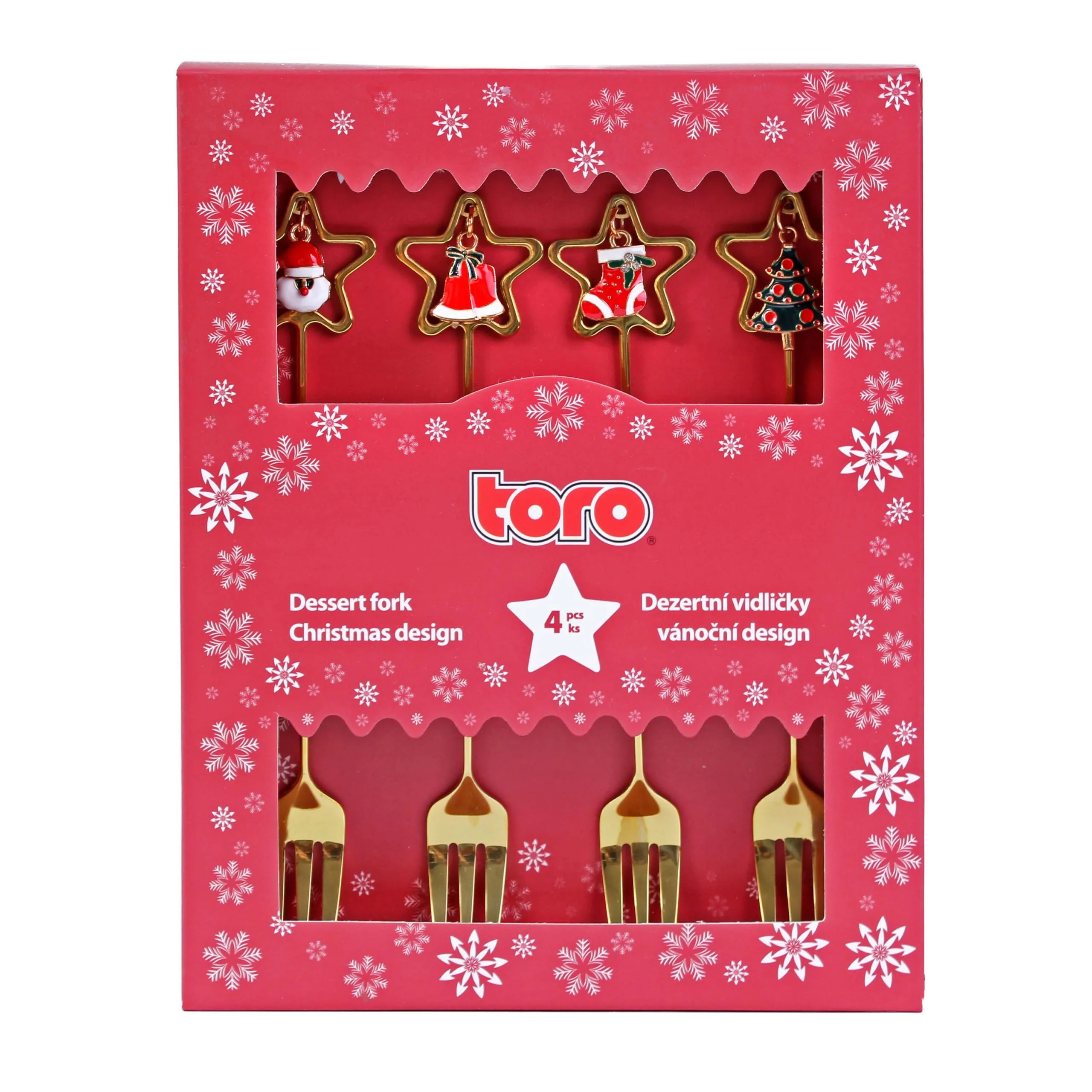 Vánoční dezertní vidlička TORO 4ks - Obrázek 2