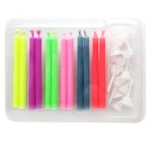 Dortová svíčka s podstavcem TORO barevný plamen 12+12ks