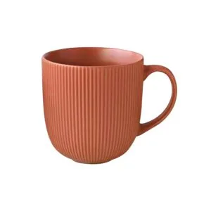 Keramický hrnek 510ml KITCHISIMO žebrovaný cihlový