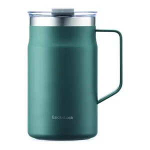 LOCKNLOCK Termohrnek s uchem LOCK Metro 600ml zelený