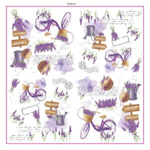 PROCOS Papírové ubrousky 33x33cm 3vrstvé levandule 20ks