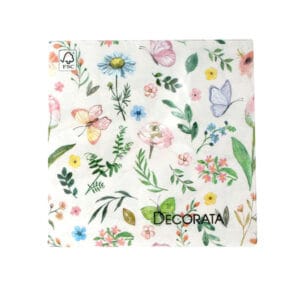 PROCOS UBROUSKY 3VRSTVÉ JARNÍ KVĚTY+MOTÝLI 33X33CM