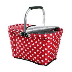 Skládací termo košík se zipem TORO puntíky