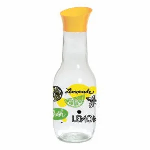 Skleněná karafa s víčkem TORO 1l citron