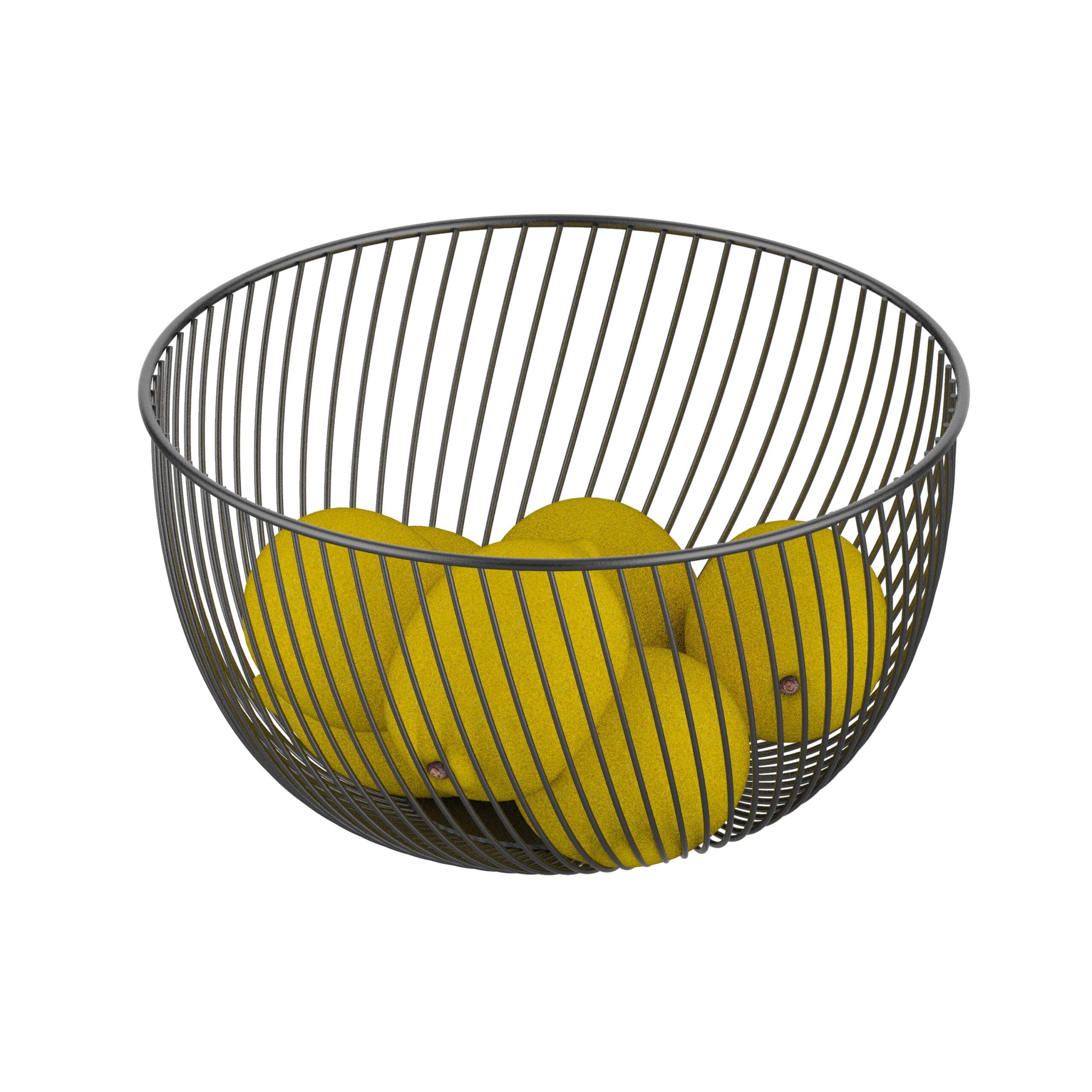 TORO Drátěná mísa na ovoce KITCHISIMO černá Ø25cm - Obrázek 2