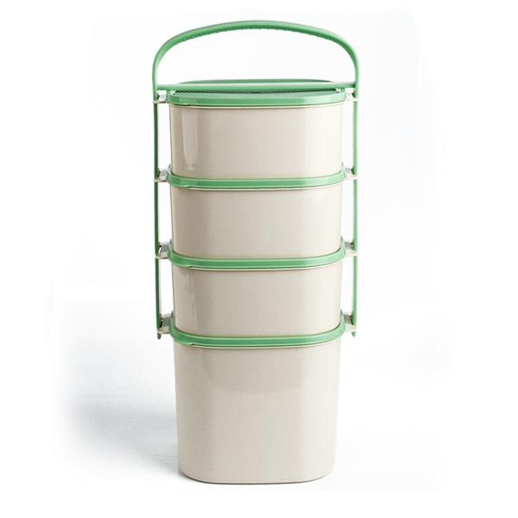 ALMIPLAST Plastový jídlonosič 3x1l + 1x2l MIX barev víček