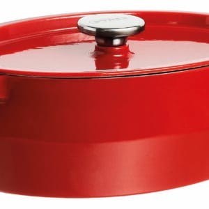 Litinový kastrol s poklicí PYREX 4l červený