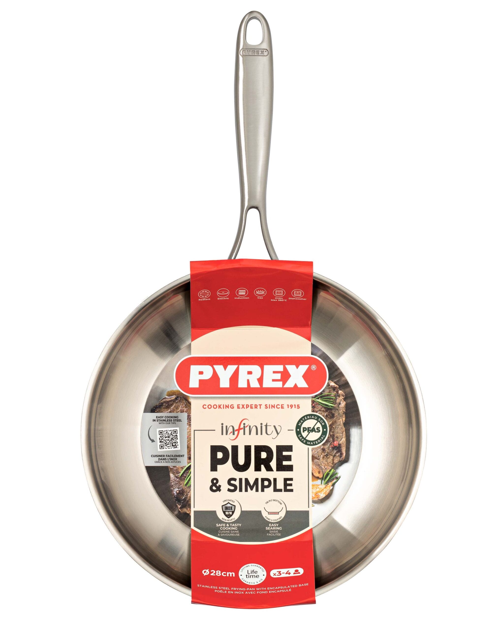 Nerezová pánev PYREX Infinity 28cm