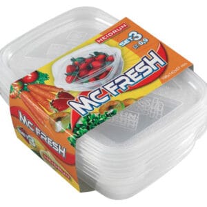 Plastová dóza obdélníková HEIDRUN McFresh 3ks 0