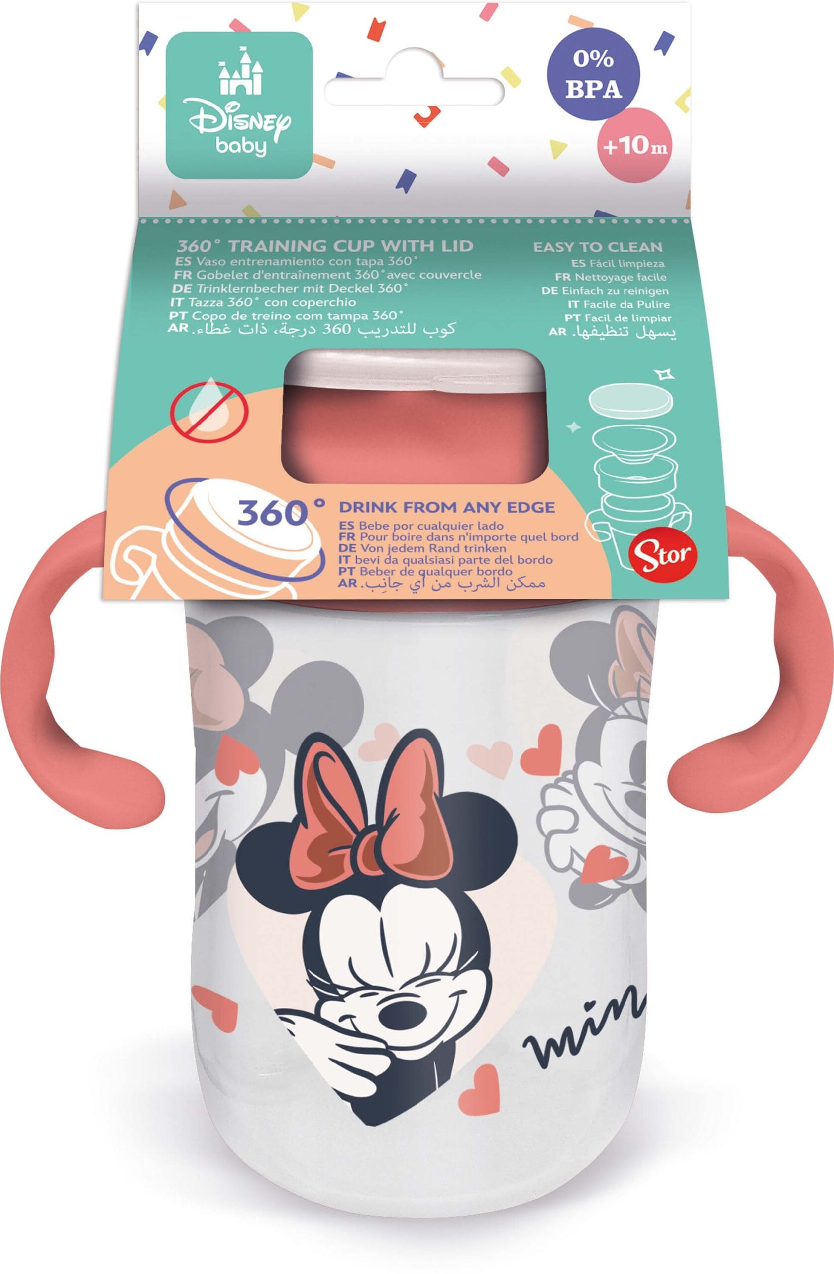 STOR Trénovací hrnek s uchy 395ml MINNIE