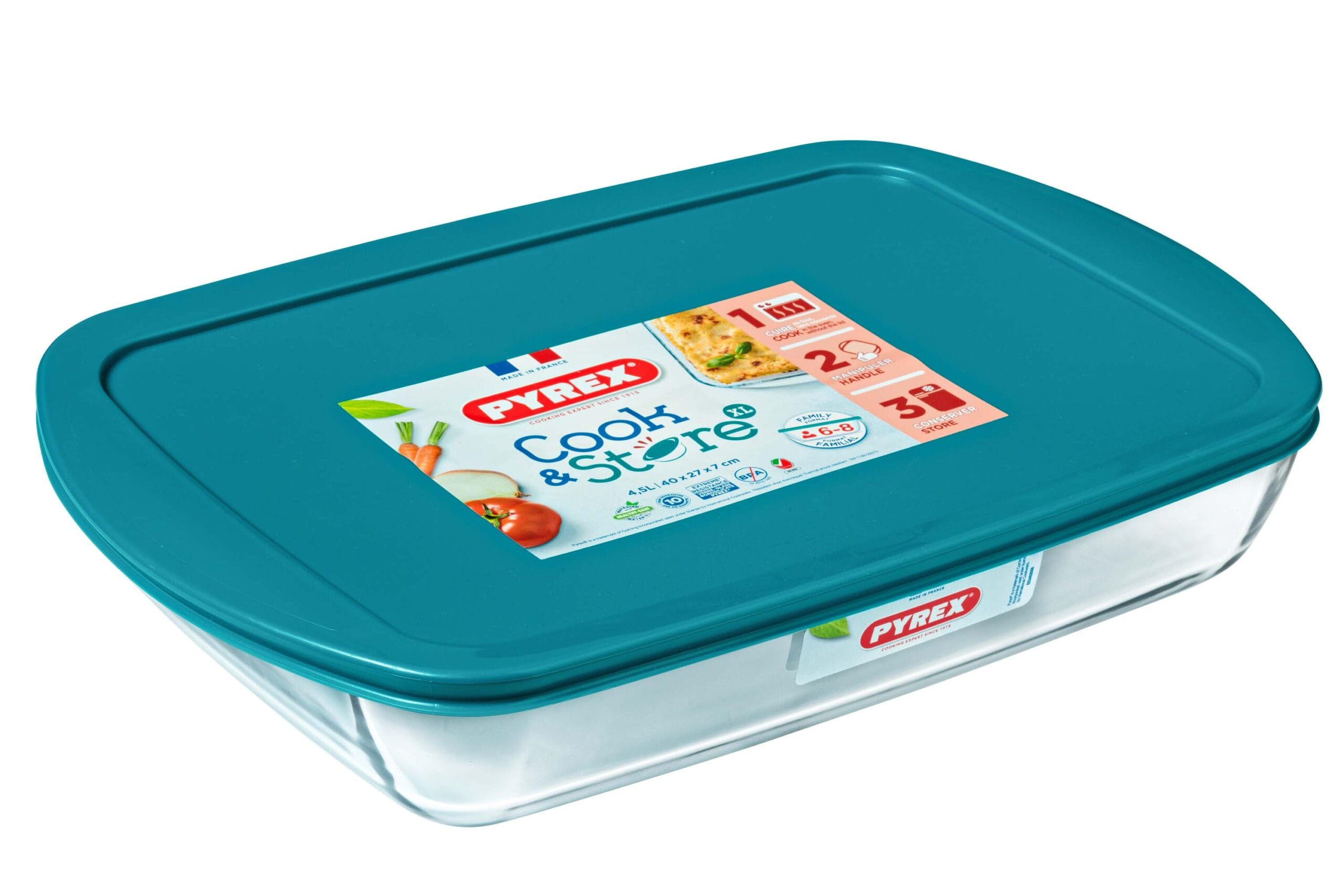 Skleněný pekáč s víkem PYREX 40x27cm/4