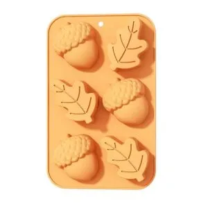 Silikonová forma na muffiny 6ks TORO 27x17cm žaludy a listy