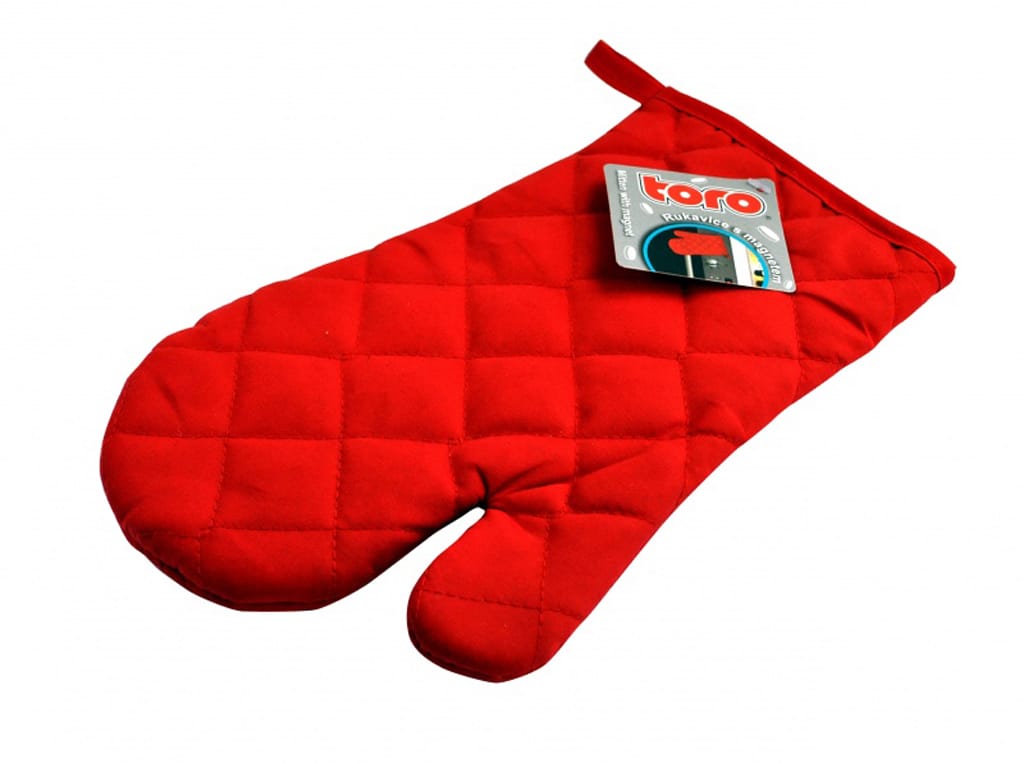 Kuchyňská rukavice s magnetem TORO Varianta: ČERVENÁ - Obrázek 2